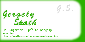 gergely spath business card